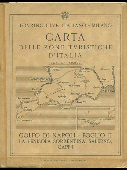 Carta delle zone turistiche d'Italia: golfo di Napoli Foglio II - copertina