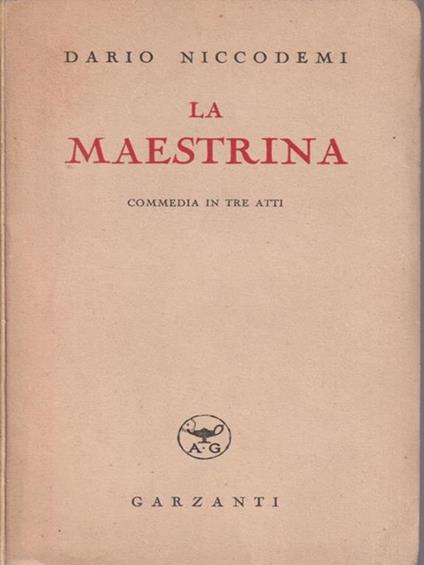 La maestrina - Dario Niccodemi - copertina