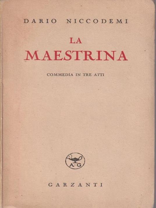 La maestrina - Dario Niccodemi - copertina