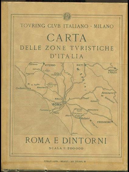 Carta delle zone turistiche d'Italia: Roma e dintorni - copertina