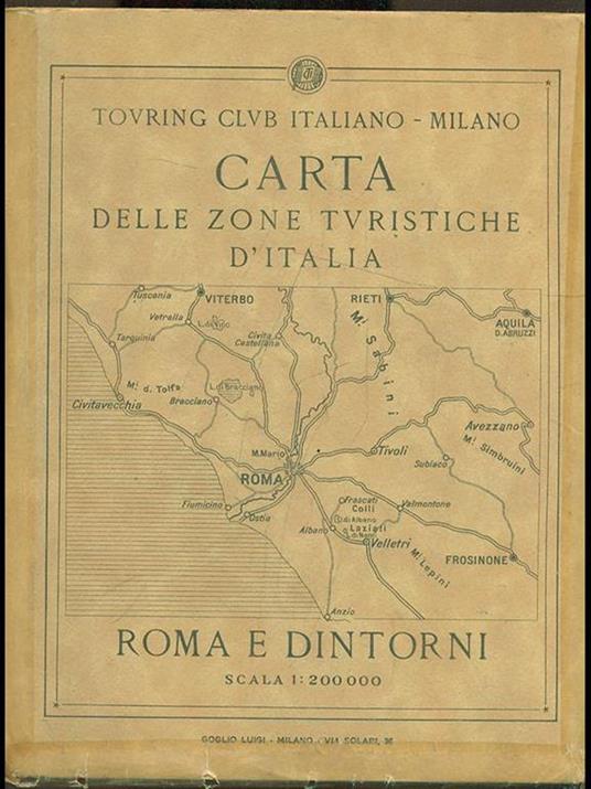 Carta delle zone turistiche d'Italia: Roma e dintorni - copertina