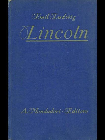Lincoln - Emil Ludwig - copertina