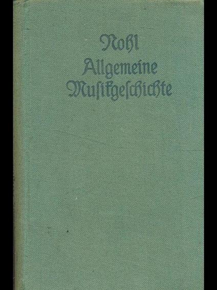 Allgemeine Mustgeschichte - Ludwig Mohl - copertina