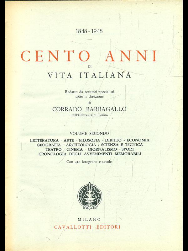 Cento anni di vita italiana Vol. 2