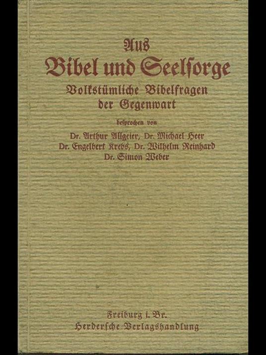 Aus bibel und geelforge - copertina