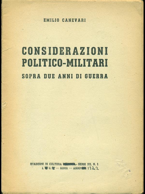 Considerazioni politico-militari sopra due anni di guerra