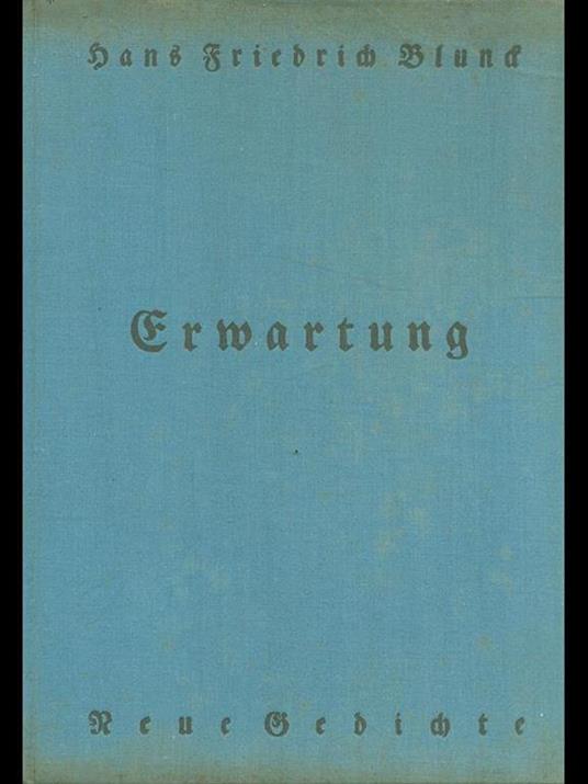 Ermartung - Hans Friedrich - copertina