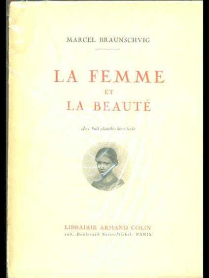 La femme et la beaute' - Marcel Braunschvig - copertina