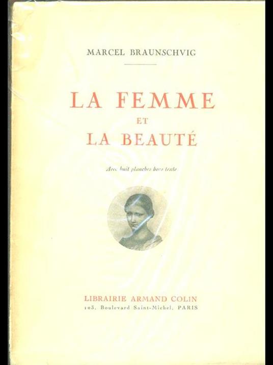 La femme et la beaute' - Marcel Braunschvig - copertina
