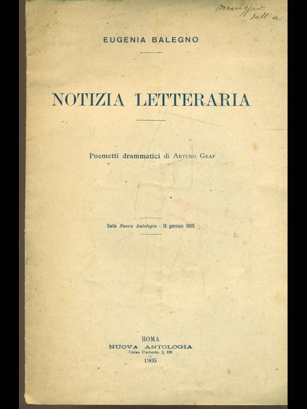 Notizia letteraria