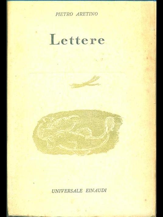 Lettere - Pietro Aretino - copertina