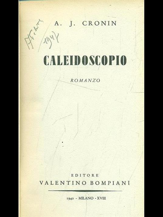 Caleidoiscopio - A. Joseph Cronin - copertina