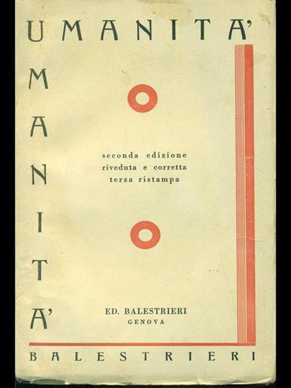 Umanità - Spartaco Balestrieri - copertina