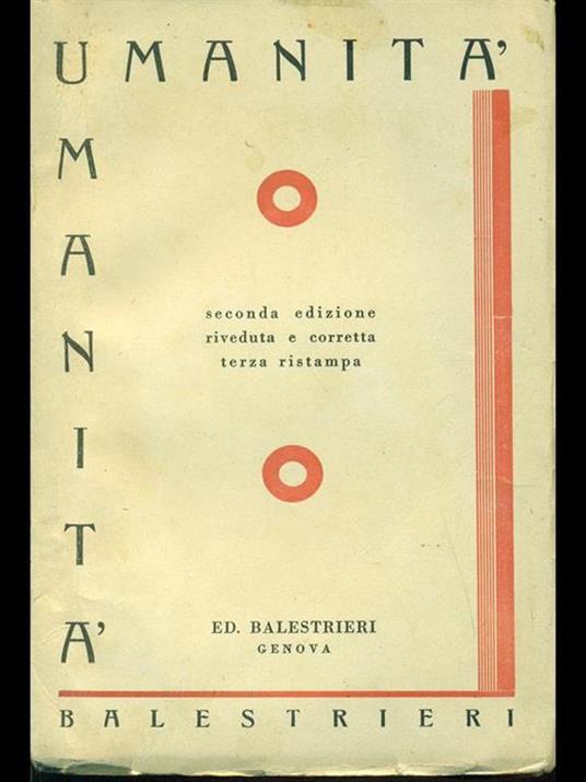 Umanità - Spartaco Balestrieri - copertina