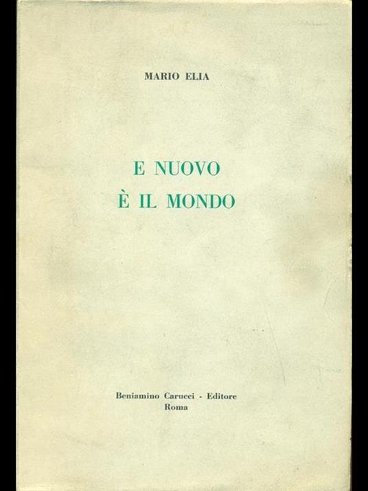 E nuovo é il mondo - Mario Elia - copertina