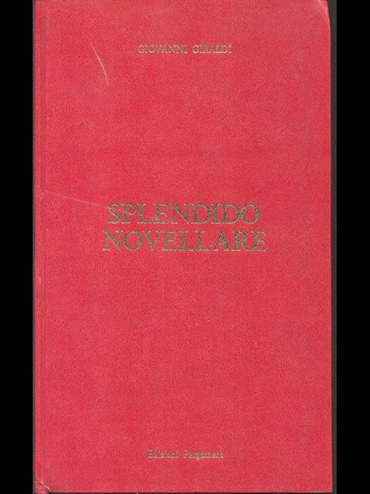 Splendido novellare - Giovanni Giraldi - copertina