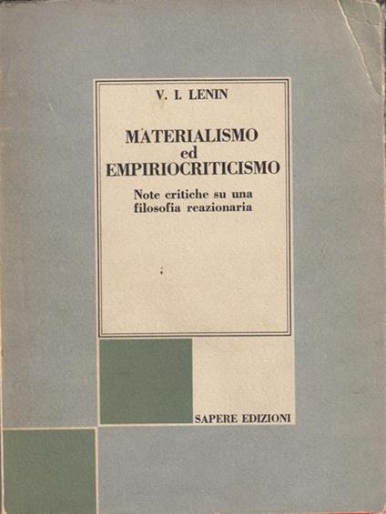 Materialismo ed empiriocriticismo - Lenin - copertina