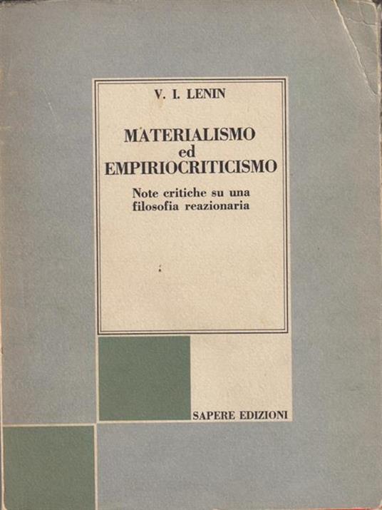 Materialismo ed empiriocriticismo - Lenin - copertina