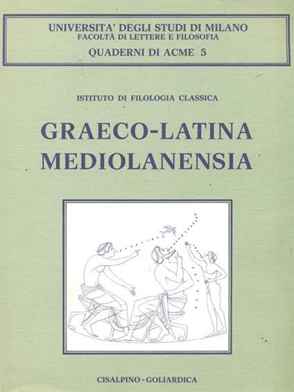 Graeco-latina mediolanensia - copertina