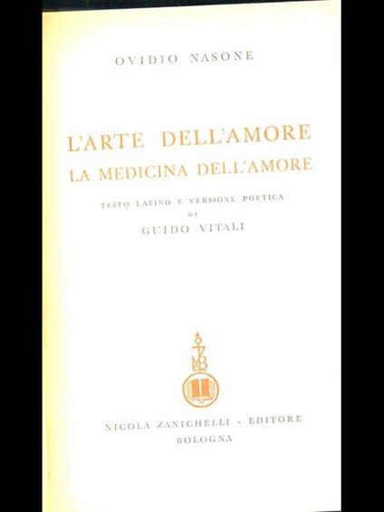 L' arte dell'amore - P. Nasone Ovidio - copertina