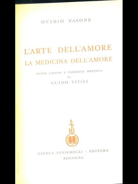 L' arte dell'amore - P. Nasone Ovidio - copertina
