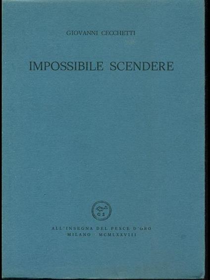 Impossibile scendere - copertina