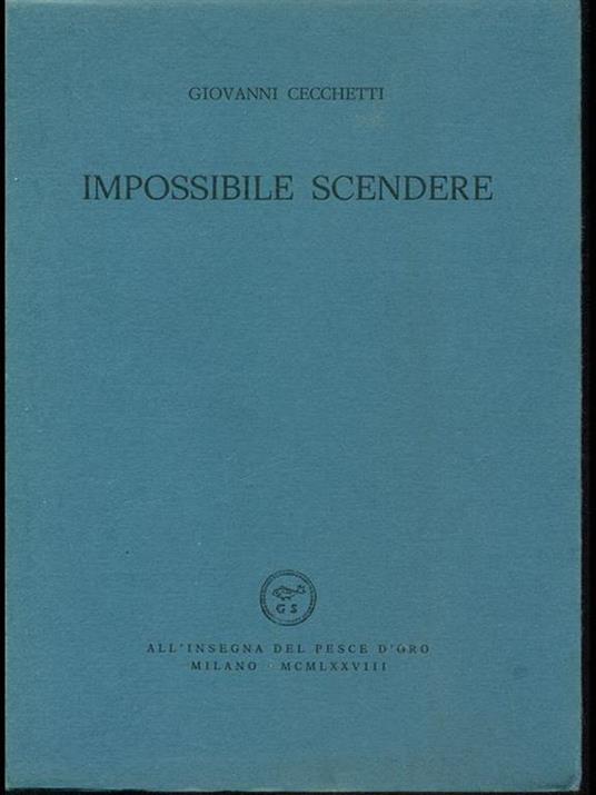Impossibile scendere - copertina