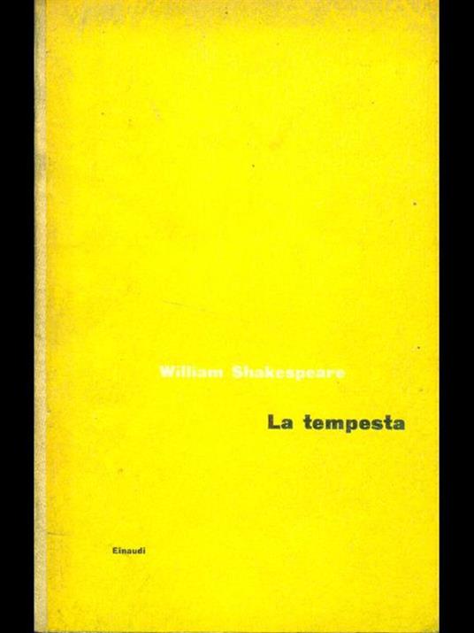 La tempesta - William Shakespeare - copertina