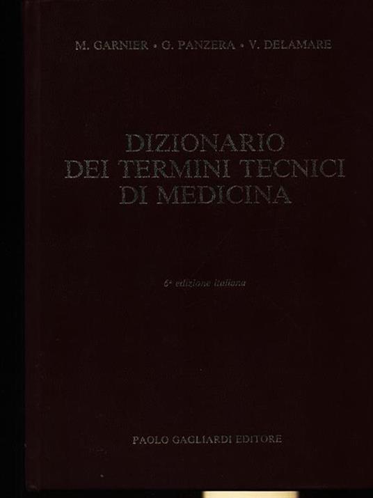 Dizionario dei termini tecnici di medicina - copertina