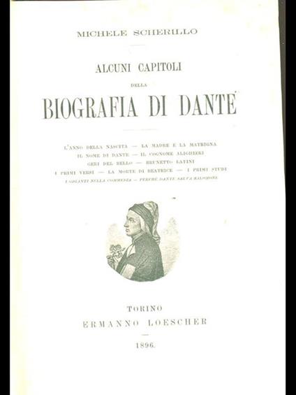 Alcuni capitoli della biografia di Dante - Michele Scherillo - copertina