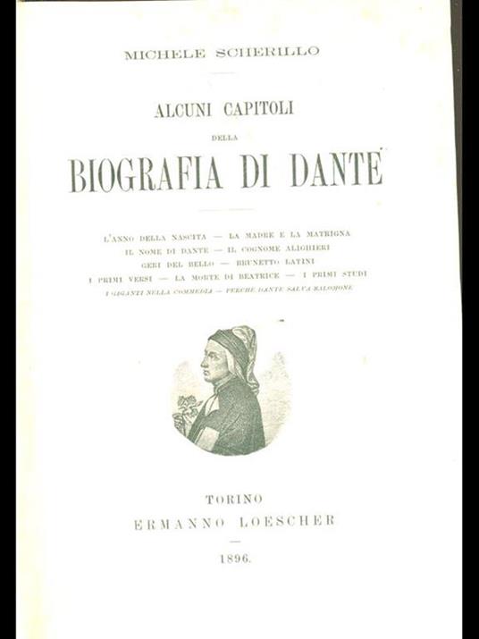 Alcuni capitoli della biografia di Dante - Michele Scherillo - copertina