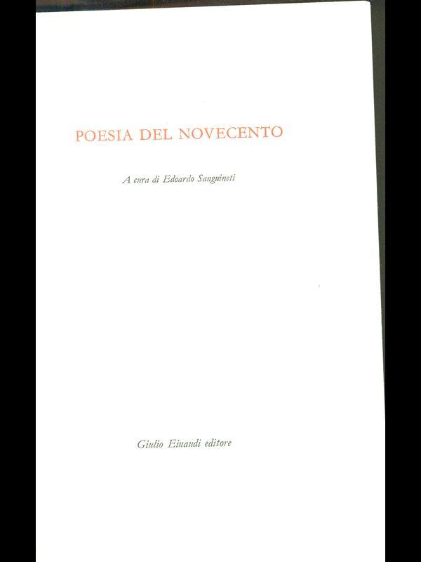 Poesia del Novecento