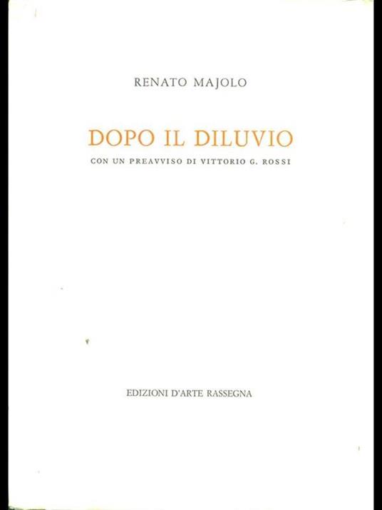 Dopo il diluvio - Renato Majolo - copertina