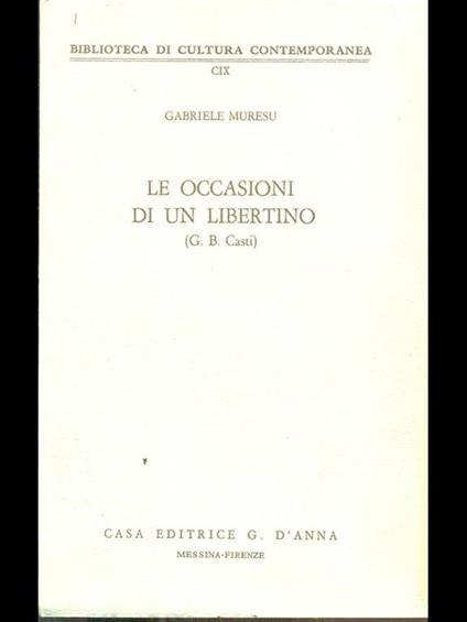 Le occasioni di un libertino - copertina