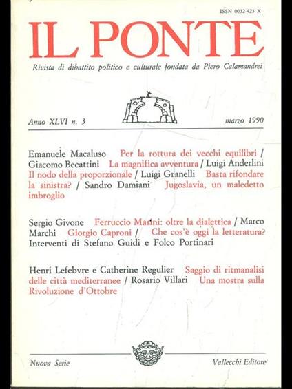 Il ponte n. 3/marzo 1990 - copertina