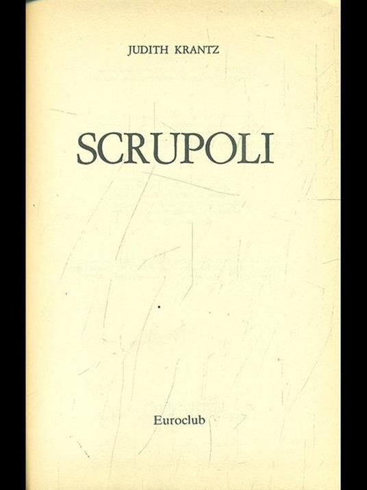 Scrupoli - Judith Krantz - copertina
