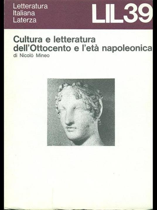 Cultura e letteratura dell'Ottocento e l'età napoleonica - Nicolò Mineo - copertina