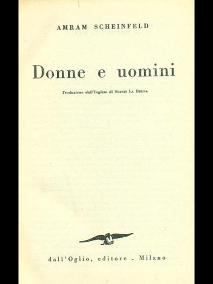 Donne e uomini - Amram Scheinfeld - copertina