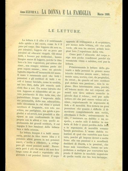 La donna e la famiglia 1899 - copertina