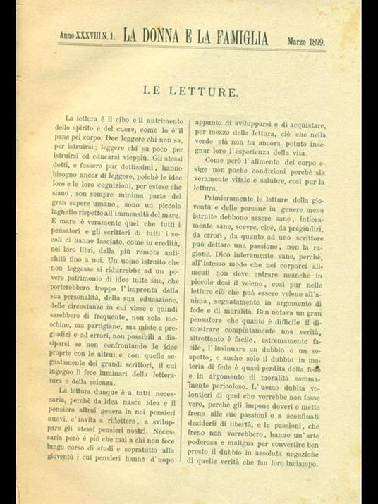 La donna e la famiglia 1899 - copertina