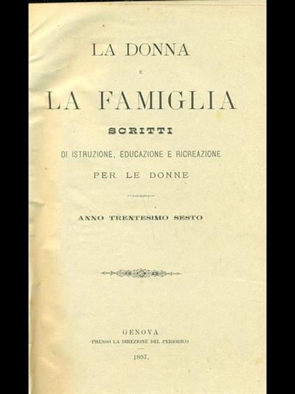 La donna e la famiglia 1897 - copertina