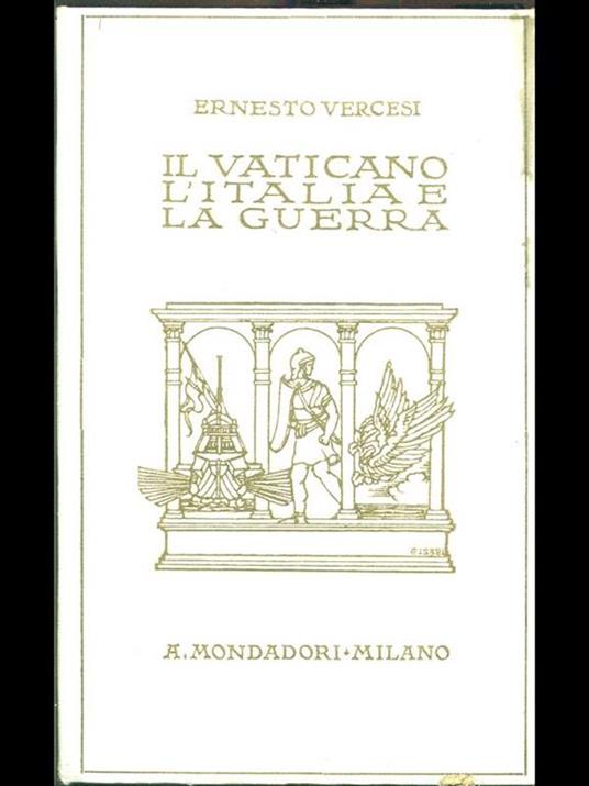 Il Vaticano, L' Italia e la guerra - copertina
