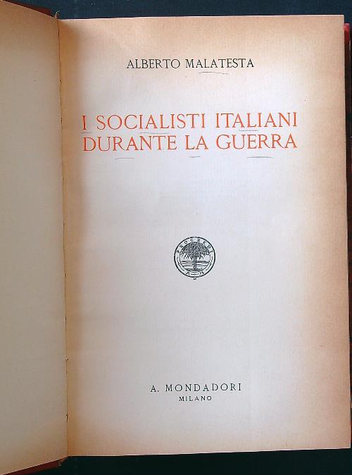 I socialisti italiani durante la guerra