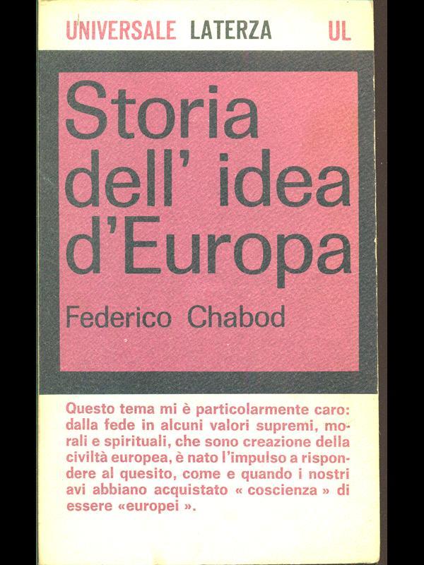 Storia dell'idea d'Europa