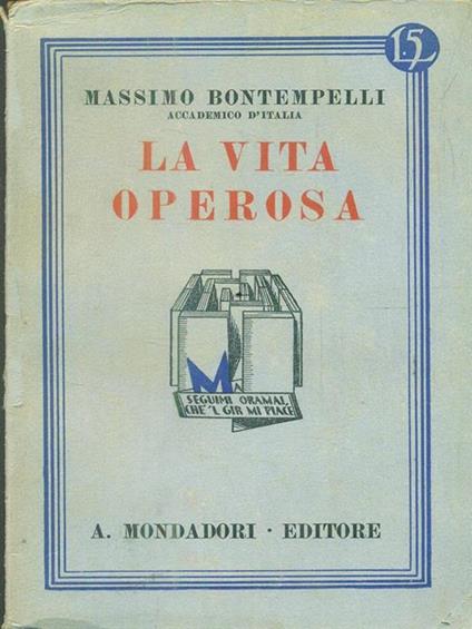 La vita operosa - Massimo Bontempelli - copertina