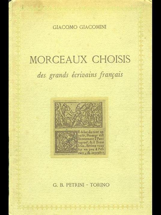 Morceaux Choisis - copertina