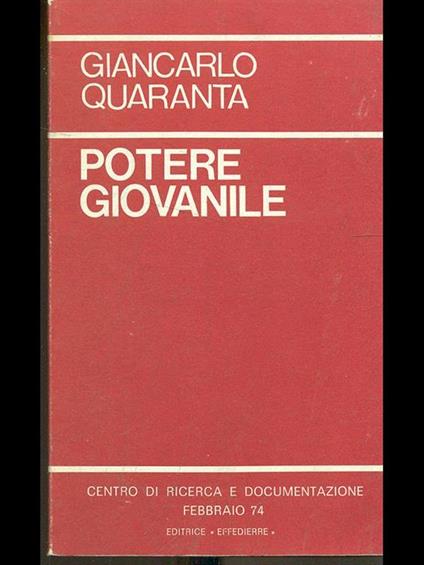 Potere giovanile - copertina