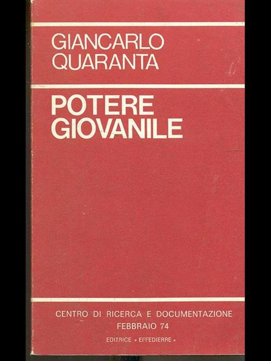 Potere giovanile - copertina