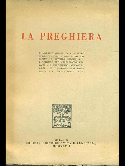 La preghiera - copertina