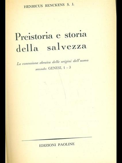 Preistoria e storia della salvezza - copertina